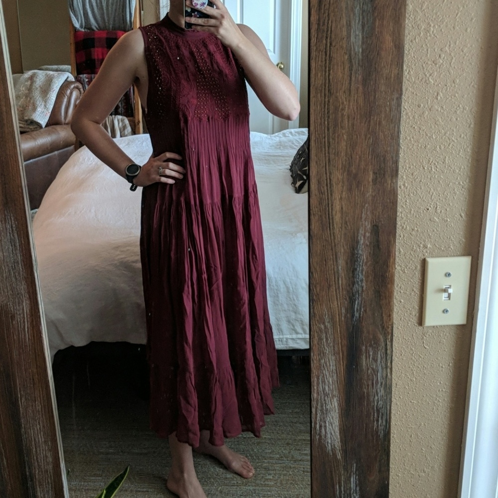 NWT Free People red long dress